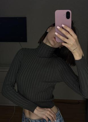 Вкорочений гольф від zara knit