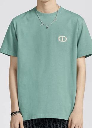 Чоловіча футболка dior cd icon relaxed-fit t-shirt (м’ятна / зелена) — розмір m
