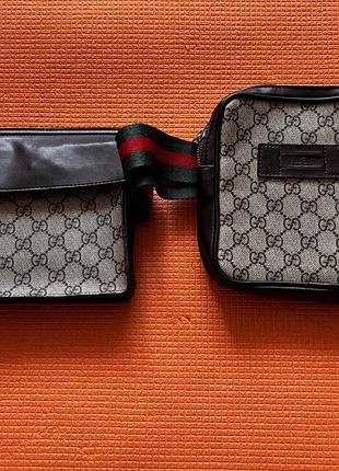 Поясна сумка gucci з 2 сумками