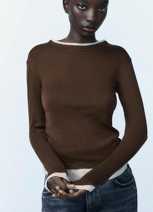 Двойной лонгслив zara