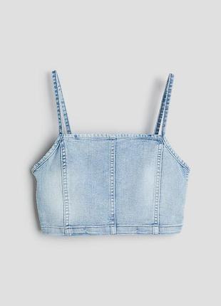 Джинсовый голубой топ h&amp;m