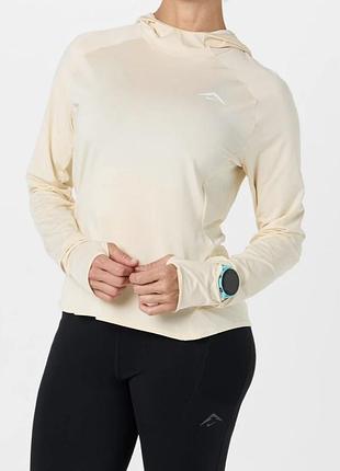 Новый.худи с uv защитой nike trail second skin uv protection hooded mid layer pearl white орининал.из свежих коллекций
