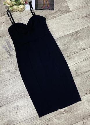 Черное миди платье футляр guess baby, р.m-l