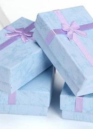 Подарочная коробка с крышкой. голубой, 8х5х3 см