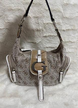 Колекційна вінтажна міні-сумка guess monogram jacquard y2k bag 🤎✨