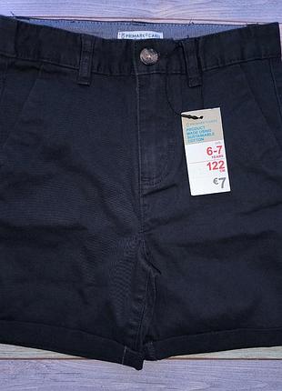 Классические котоновые шорты на мальчика 6-7 лет primark