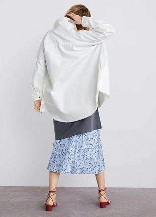 Джинсова сорочка оверсайз zara