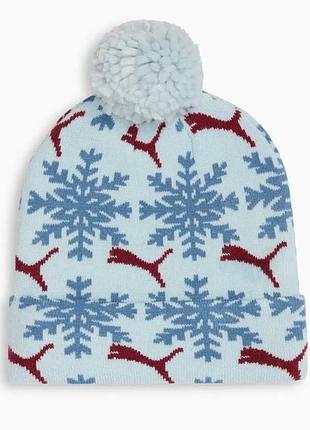 Шапка puma fair isle pom pom snowflake osfa