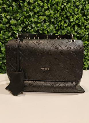 Сумка guess чорна з тисненням оригінал б/у