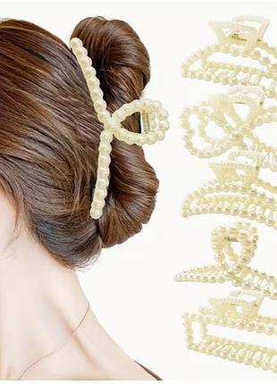 5 шт. комплект заколок крабов с искусственными жемчужинами