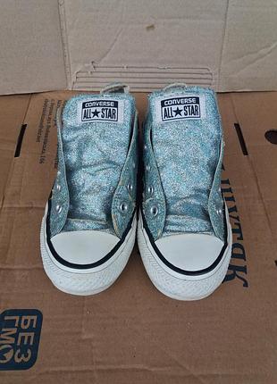 Р. 36.5 / 23 см. бірюзові переливаються converse all star - бренд!