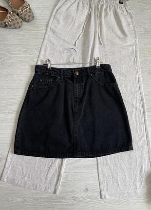 Джинсова спідниця міні h&m 4