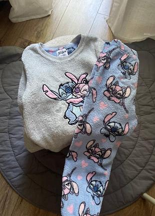 Махрова тепла піжама stich