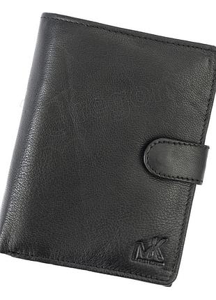 Чоловічий шкіряний гаманець money kepper cc 5703b чорний -