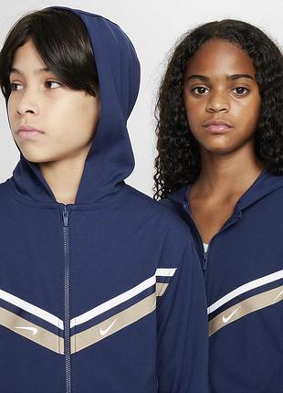 Толстовка подростковая k nsw club+ poly fz hoodie fz4906-410 147-158см