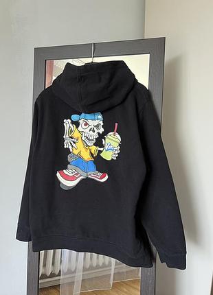 Чоловіча худі vans reggie loose po чорна з принтом скелета s