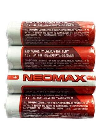Батарейка сольова r6/aa 4шт (плівка) тм neomax