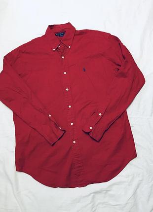Рубашка polo ralph lauren красная оригинальная