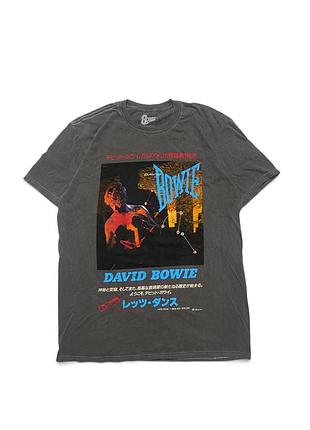 Чоловіча футболка david bowie let’s dance japan tour band tee y2k графітова m