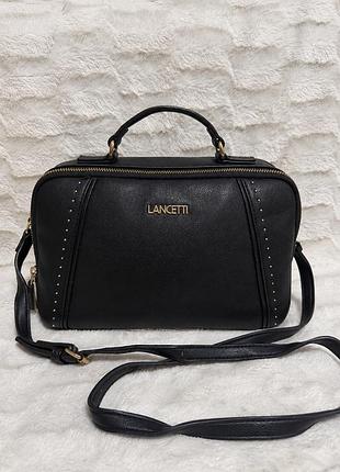 Брендова італійська сумка-саквояж lancetti clash studs bag 🇮🇹🖤