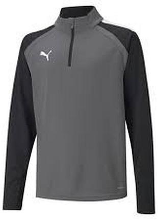 Джемпер puma teamliga 1/4 zip kids 657237-13, колір сірий, розмір (європа) — 116cm 657237-13 128 см
