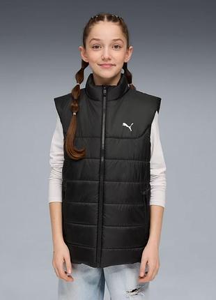 Жилетка подростковый ess padded vest 68522401 puma 128 черный 68522401 122-128 см