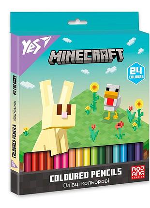 Карандаши цветные yes 24 цветов minecraft