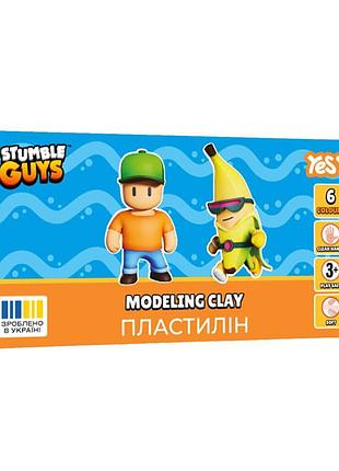 Пластилін yes 6 кольорів 120 г stumble guys