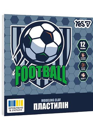 Пластилін yes 12 кольорів 240г football