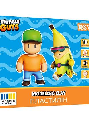 Пластилін yes 10 кольорів 200 г stumble guys