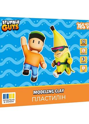 Пластилін yes 16 кольорів 320 г stumble guys