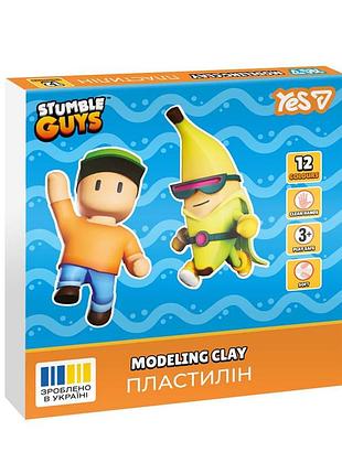 Пластилін yes 12 кольорів 240г stumble guys
