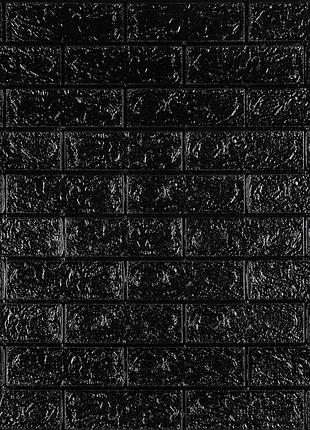 3d панель самоклеющаяся 700x770x5мм кирпич черный (019-5) sw-00000151