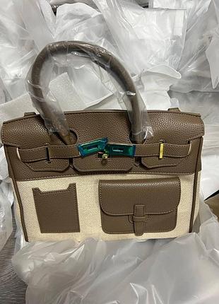 🤍 porté bag textile/brown