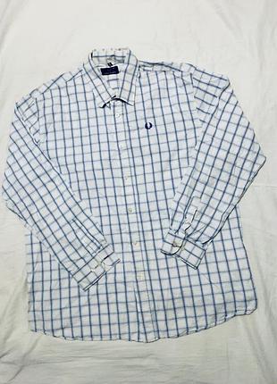 Клечатая рубашка fred perry оригинальная в клетку винтажная