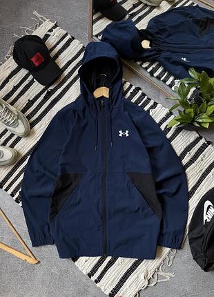 Вітровка чоловіча under armour оригінал легка андер армор синя m