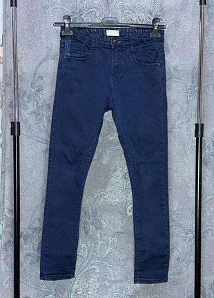Джинсы детские подростковые zara boys premium quality / limited edition 11-12 лет 152 см рост синие прямые деним брюки стритстайл кэжуал уличный стиль