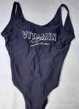 Женский слитный купальник "vitamin sea" (черный)