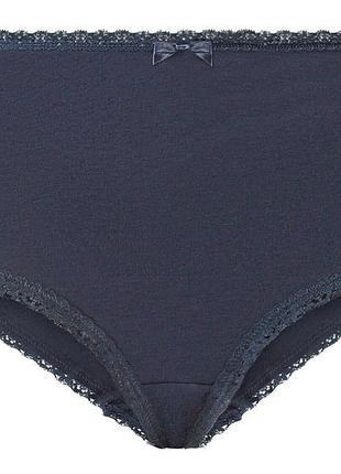Трусики-хіпстери бавовняні високі для жінки esmara lycra® 362311 s темно-синій