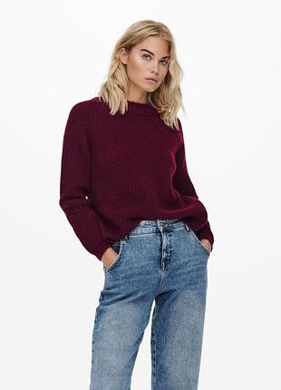 Пуловер onljade l/s pullover knt noos 15179813-merlot only l бордовый 15179813-merlot-detail:w m