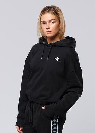 Худи sports sweatshirt regular fit 710067-19-4006 kappa l черный 710067-19-4006 s