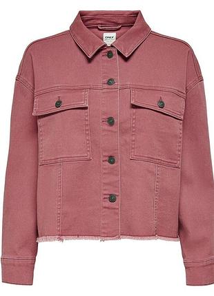 Куртка onlcarra life l/s crop jacket pnt 15232484-apple butter only l розовий 15232484-apple butter