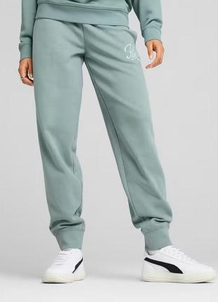 Штани спортивні script comfort sweatpants 68498530 puma l зелений 68498530 xl