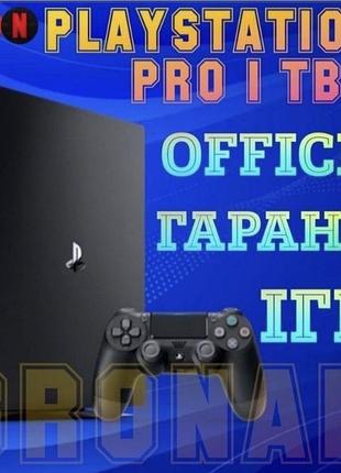 Игровая консоль playstation 4 pro 1tb + 60 игр + 6 месяцев гарантии