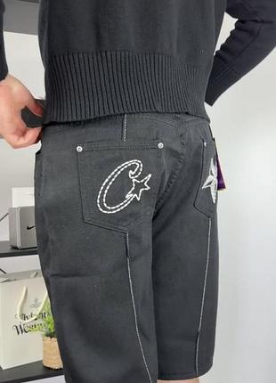 Шорти corteiz denim baggy | широкі джинсові шорти corteiz oversize