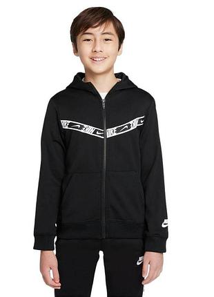 Толстовка nike b nsw repeat pk fz hoodie dq5100-010 158-170 см