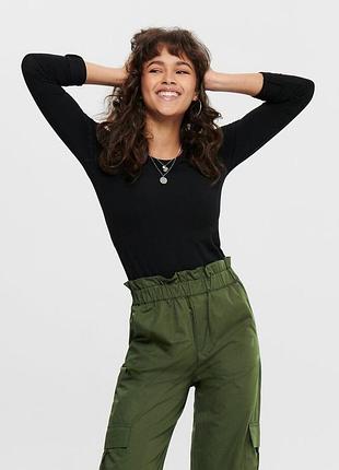 Футболка с длинными рукавами onllive love life l/s oneck top noos jrs 15204712-black only m черный 15204712-black s