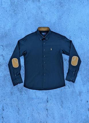 Polo ralph lauren coрочка old money m-l vintage preppy ivy league shirt накладки на локтях elbow patches