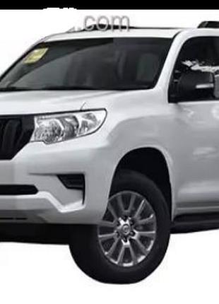 Дефлекторы окон (ветровики) toyota (10-18) prado fj150 / lexus gx460 2009-2023 з нержавіючої чорної сталі (hawk)