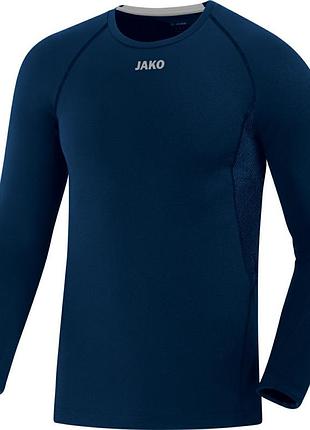 Футболка компрессионная с длинным рукавом jako compression 2.0 jako ys-6451-09, цвет синий, размер (эвро ys-6451-09 l